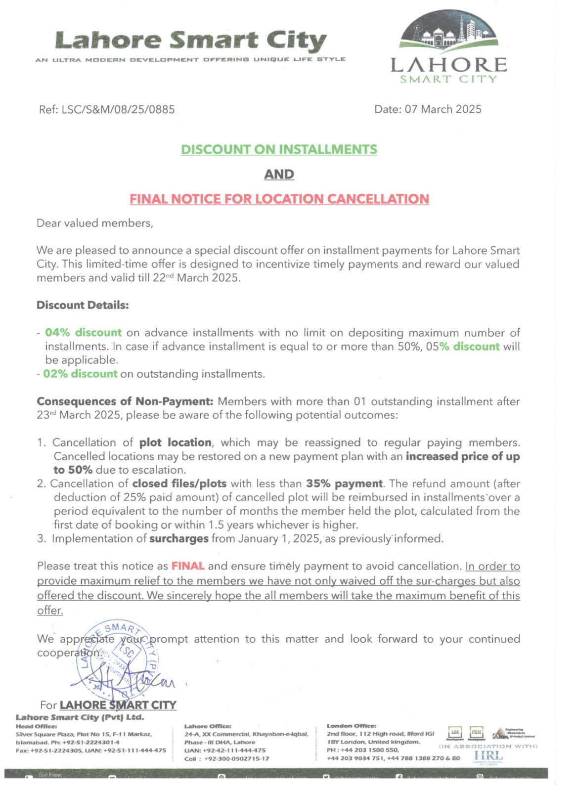 Lahore-Smart-City-Announces-Limited-Time-Discount-on-Installments